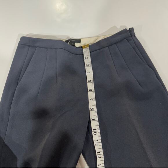 J. Crew Navy Blue Mid‎ Rise Ankle Dress Pants Size 0 - Picture 12 of 13